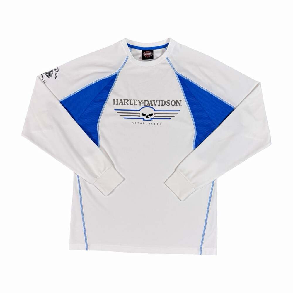 Vintage Harley Davidson Biker Athletic Long Sleeve Graphic Shirt Murfreesboro